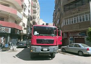 مصرع مسن في حريق شقة بمدينة أسيوط- صور