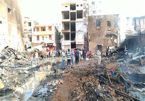 الحماية المدنية  تدفع بـ13 سيارة للسيطرة على "حريق طهطا" في سوهاج