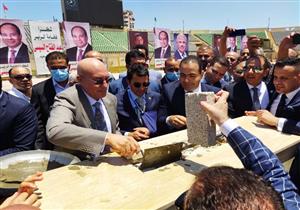 صور.. وزير الرياضة يضع حجر أساس استاد النادي المصري في بورسعيد