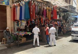 صور.. رفع الإشغالات خلال حملة في شوارع الأقصر