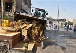 الجيزة: إزالة 167 حاجزًا حديديًا وتاندة وفرش ورفع 25 طن مخلفات