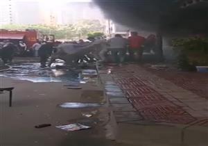 فيديو.. حريق في "محل مراتب" بالإسكندرية