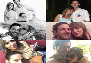 صور| أحمد جمال سعيد يحتفل بعيد زواجه وروجينا تعلق