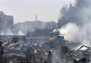 آثار حريق الشرابية: النار التهمت كل شيء و15 مغلق أخشاب تحولت لرماد