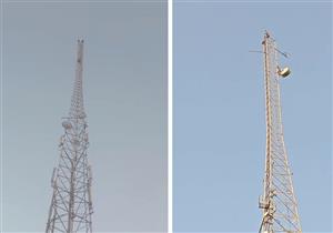 للمرة الرابعة.. شاب يتسلق برج اتصالات ارتفاعه 77 مترًا ويهدد بالانتحار - صور