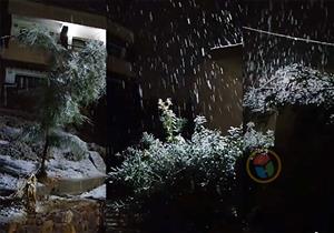 لحظة تساقط الثلوج على سانت كاترين في جنوب سيناء.. صور