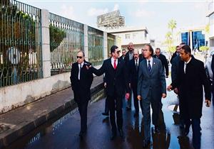 رئيس هيئة الاستثمار يتفقد أعمال تطوير المنطقة الحرة العامة ببورسعيد