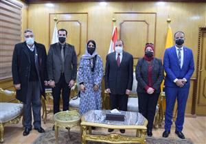 رئيس جامعة بني سويف يلتقي وفد من سفارة دولة الإمارات