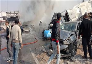  تكدس مروري إثر اصطدام سيارتين أعلى "دائري المعتمدية"