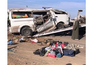 إصابة 11 شخصًا فى حادث تصادم على طريق "الفيوم - بني سويف"