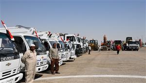 بالصور- محافظ قنا يتفقد اصطفاف المعدات الخاصة بمجابهة الأزمات والكوارث