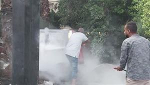 حريق داخل محول كهرباء بشارع جامعة الدول العربية