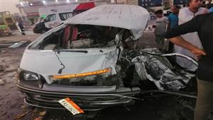 مصرع شخصين أحدهما مجند و8 مصابين في حادث مروع أعلى "صحراوي الصف"