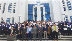 بالصور- محافظ بورسعيد يتفقد الجامعة التكنولوجية الجديدة