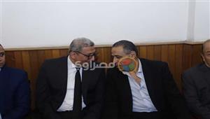 عمرو الليثي يتلقى العزاء في عمه بالحامدية الشاذلية (صور)