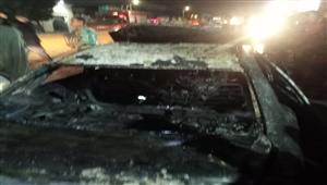  تفحم سيارة ملاكي ونجاة قائدها في أبو النمرس