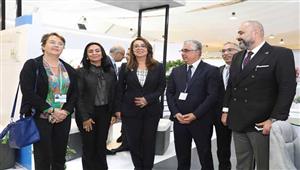 غادة والي تتفقد جناح القومي للمرأة في المنطقة الخضراء بقمة المناخ COP27