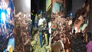 مشاهد من انهيار عقار إمبابة.. صدفة أنقذت أسرة ومأساة فتحية واستغاثة مُسن