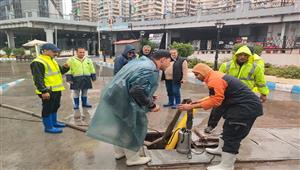  "صرف صحي الإسكندرية":  الأمطار بدأت متوسطة ووصلت لغزيرة  - صور 