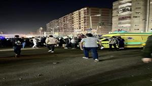 إصابة 6 أشخاص صدمهم ميني باص في عزبة النخل