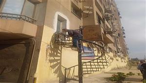 حملات إزالة بناء مخالف بالهضبة العليا والوسطى بحي المقط