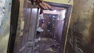 تسبب في انهيار نصف عقار.. حريق يلتهم عشش في الإسكندرية (صور) 