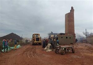 ارتفاع ضحايا حادث انهيار مدخنة مصنع طوب الدقهلية إلى 4 حالات وفاة وإصابة 7 آخرين