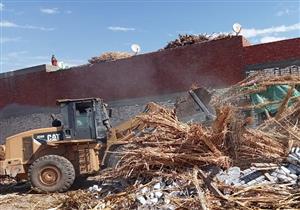 بالصور- إزالة 600 حالة تعد على الأراضي الزراعية وأملاك الدولة في بني سويف