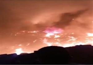 ٧ سيارات إطفاء جابهت جحيم نيران مصنع في الصف