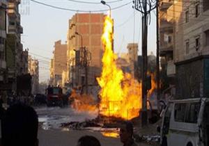 تفحم كشك سجائر بالحي العاشر في أكتوبر