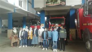  زيارة عدد من تلاميذ المدارس لإدارة الحماية المدنية بمديرية أمن بنى سويف