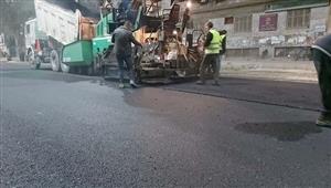 محافظة الجيزة تتابع أعمال رصف وتوسعة شارع التحرير- صور وفيديو