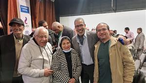 فاطمة عيد وزوجها في انتخابات جمعية المؤلفين والملحنين (صورة)