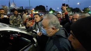  صور| أشرف زكي ومنير مكرم ونهال عنبر في جنازة زكي فطين عبدالوهاب 