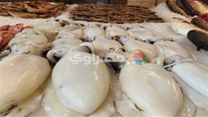 أسعار الأسماك والمأكولات البحرية بسوق العبور اليوم