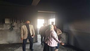 بالصور- إحالة ملف مصنع "الحصير" المحترق بشبرا الخيمة للمنشآت الآيلة للسقوط 