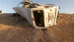 3 مصابين في انقلاب سيارة بزراعات أبو النمرس