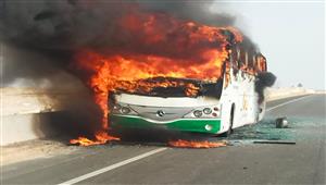 اندلع حريق بأتوبيس في الدقي دون إصابات