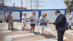 صور - وصول 200 سائح إلى ميناء الإسكندرية 