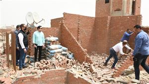 صور.. محافظ الفيوم يقود حملة لإزالة مخالفات البناء