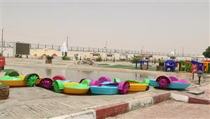 صور- حدائق ومتنزهات الوادي الجديد تتجمل لاستقبال المحتفلين بعيد الفطر