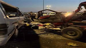 مصدر: حالتا وفاة و5 مصابين في حادث الدائري المروع