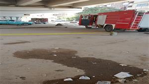 صور.. هبوط أرضي أمام مكتب بريد بهتيم في شبرا الخيمة