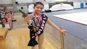 للعام الثالث على التوالي.. صفية منصور عطا بطلة الجمهورية في الجمباز