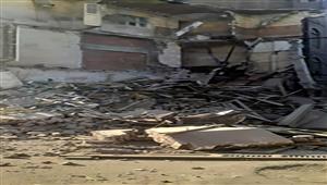 لا ضحايا تحت الأنقاض.. بث مباشر من موقع انهيار منزل في طنطا