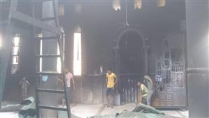 تفحم محتويات مسجد في أوسيم.. والمعاينة: ماس كهربائي