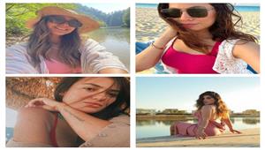 منة شلبي ورانيا يوسف وهاجر أحمد.. نجمات الفن على البحر (صور)