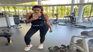 ياسمين صبري تمارس التمارين في "الجيم" (صورة)