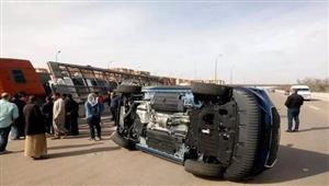 3 مصابين فى تصادم سيارتين بـ"صحراوى الصف"