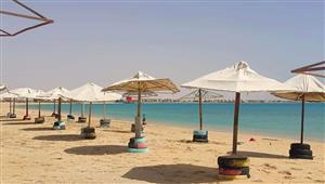 المياه انحسرت للداخل.. ظاهرة الجزر في شواطئ رأس سدر بجنوب سيناء - فيديو